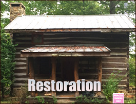 Historic Log Cabin Restoration  Lexington, North Carolina